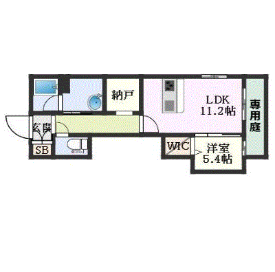 マンスリーリブマックス丹波口駅東リラフォート◆★エグゼ【1LDK・設備充実】≪エクセレントシリーズ≫の間取り図