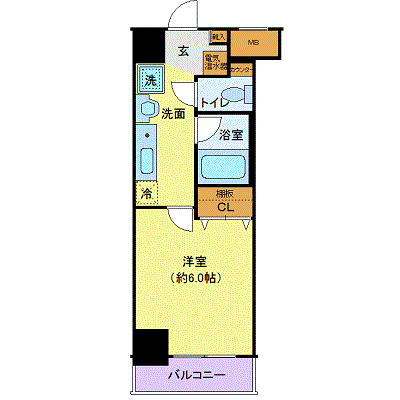 OneLife大宮スパシエ【★独立洗面】の間取り図