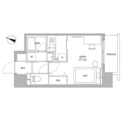 RマンスリーNo.87 品川港南　の間取り図