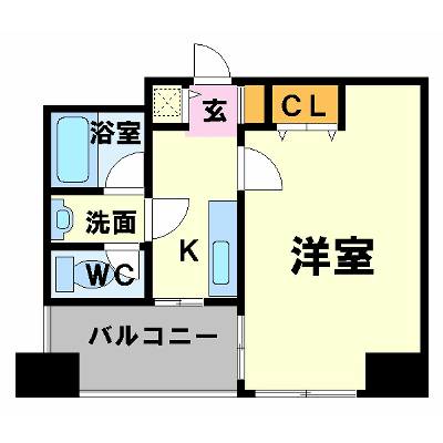 マンスリーリブマックス博多駅前リバーサイド■【NET対応】≪スタンダードシリーズ≫の間取り図