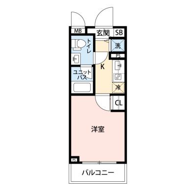 【🎉初期費用オフ｜お得なキャンペーン】【禁煙🚭】マイナビSTAY渋谷本町レジデンス　206の間取り図