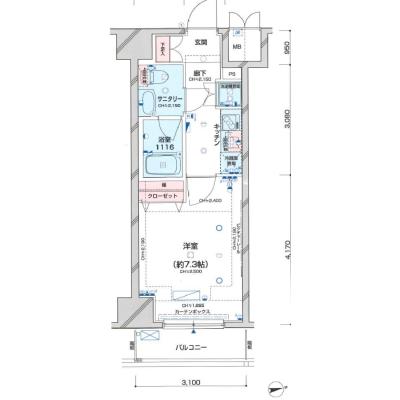 【TM御徒町/SD1】駅徒歩5分・室内洗濯機・バストイレ別・独立洗面・ネットWi-Fi無制限無料・テレワークにも♪の間取り図
