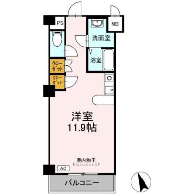 D-ROOMマンスリー【フェリオ甲府上石田】エレベーター・宅配ボックス有り！！の間取り図
