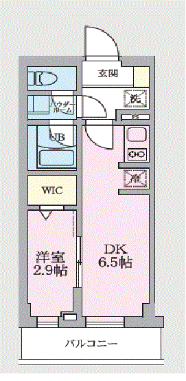 マンスリーリブマックス千駄木プレセダン◇『禁煙ルーム・1DK』【独立洗面・浴室乾燥付】≪プレミアムシリーズ≫の間取り図