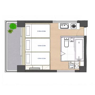 南部ビル502の間取り図