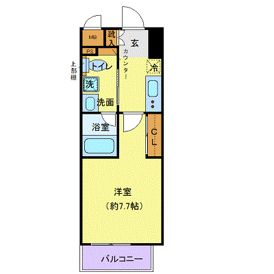 マンスリーリブマックス横浜ステーションフロント★【25㎡・独立洗面・浴室乾燥・洗浄便座】≪スタンダードシリーズ≫の間取り図