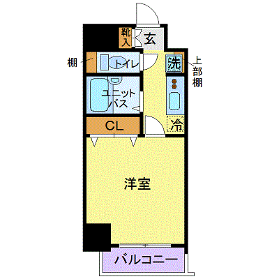 マンスリーリブマックス山手線代々木駅前グランドステイ■【浴室乾燥付】≪スタンダードシリーズ≫の間取り図