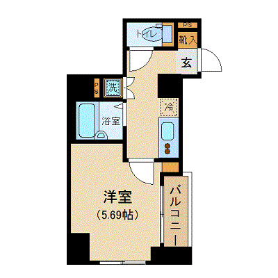 マンスリーリブマックス銀座京橋駅前□【浴室乾燥付】≪スタンダードシリーズ≫の間取り図