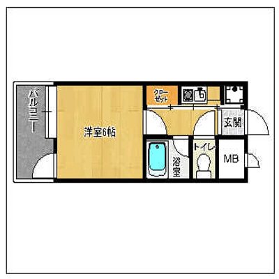 ★年末年始ご入居でお得キャンペーン★駅から1分！天神・博多にも地下鉄1本でアクセス良好♪ドリームステイ大濠アクレームⅢの間取り図