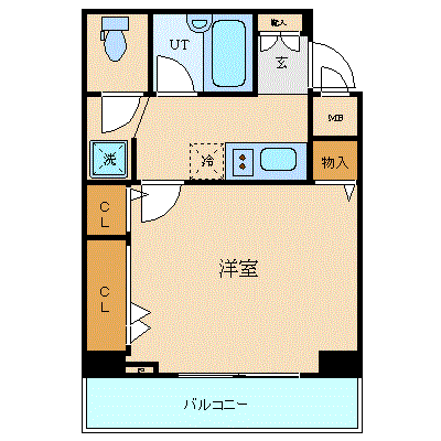 グッドステイ大手町北◎『24平米』【ベーシック】の間取り図