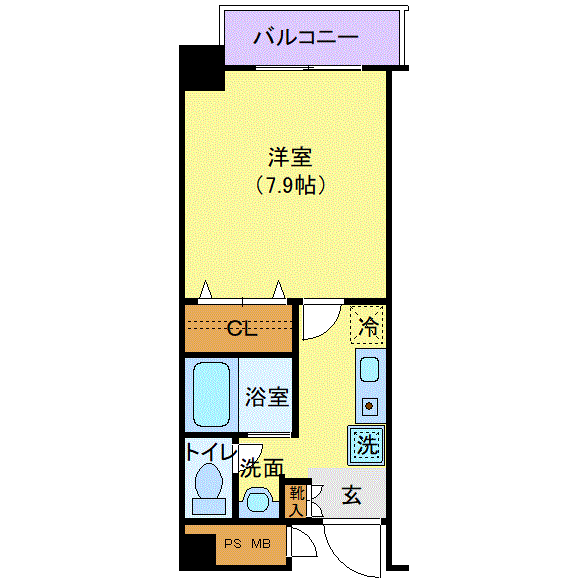 マンスリーリブマックス浅草橋ステイ■【駅4分・25㎡・独立洗面】≪スタンダードシリーズ≫の間取り図