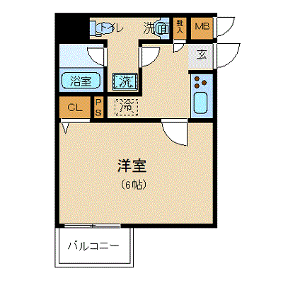 マンスリーリブマックス築地銀座東■【独立洗面・浴室乾燥付】≪エクセレントシリーズ≫の間取り図