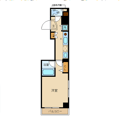 マンスリーリブマックス東日本橋駅前ステイ□【NET対応】≪エクセレントシリーズ≫『独立洗面台』の間取り図