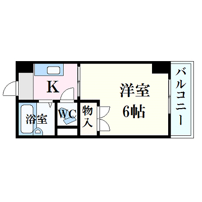 マンスリーリブマックス広島八丁堀南★【Wi-Fi対応・駅5分・NET対応】≪スタンダードシリーズ≫の間取り図