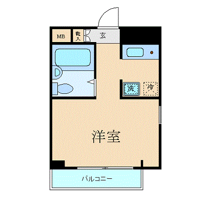 グッドステイ表参道・外苑前▲【ライト・20㎡・オートロック】の間取り図