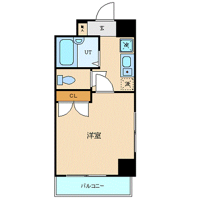グッドステイ八丁堀・茅場■【ベーシック・セミダブル】の間取り図