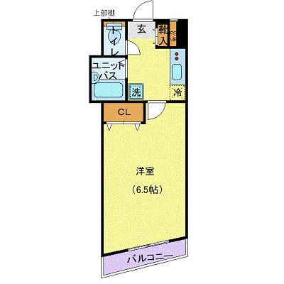 グッドステイ東京八丁堀ステーションフロント□『1K・21平米・駅2分・浴室乾燥・2口ガス』【ベーシック】の間取り図