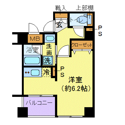 グッドステイ上野NORTH■『26平米・駅近・独立洗面』【ハイクラス】の間取り図