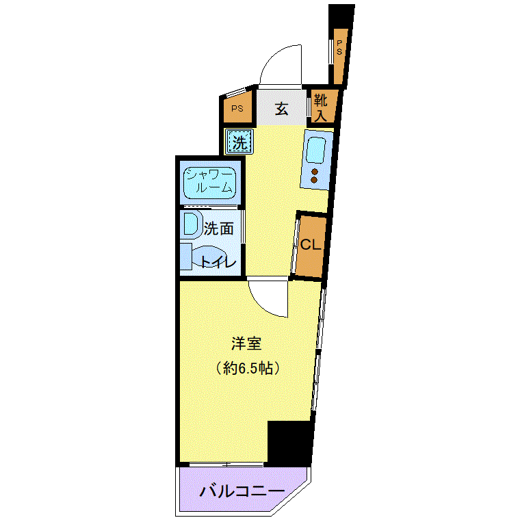グッドステイ新宿・曙橋■『駅2分・シャワーブース・浴室乾燥付』【ベーシック】の間取り図