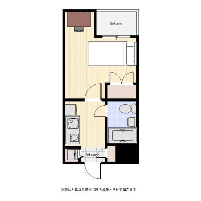 ユニオンマンスリー駒場東大前１　403　1R・シングル☆駅徒歩3分！渋谷駅までわずか2駅の好立地！の間取り図