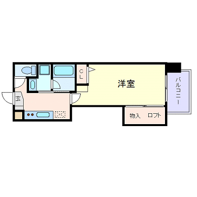 グッドステイ福岡・舞鶴一丁目■【ベーシック・NET対応・ロフト付き】の間取り図