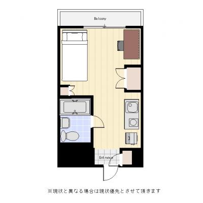 ユニオンマンスリー練馬１　303　1R・シングル☆駅徒歩5分！新宿・六本木まで乗換なし！の間取り図
