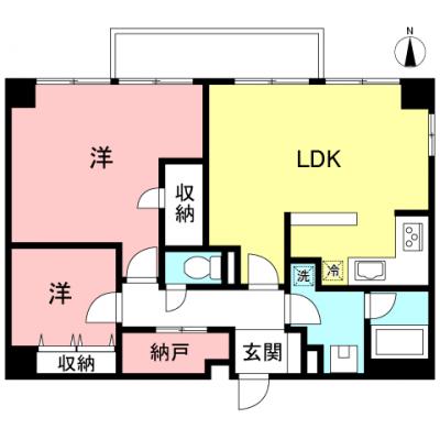 Tohto　Monthly　品川　２ＳＬＤＫ　【品川・大崎・五反田徒歩圏】の間取り図