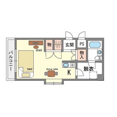 アイロード天神　A７　【🛜NET無料】　　　🚭禁煙　　【法人契約】の間取り図