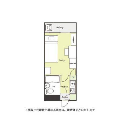 ユニオンマンスリー赤羽４　203　1K・シングル☆赤羽駅西口の出張＆研修におすすめ♪スーパー徒歩５分で自炊で節約♪の間取り図