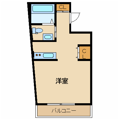 グッドステイ仙台駅前・花京院●『30平米・独立洗面・浴室乾燥付』【ベーシック】の間取り図