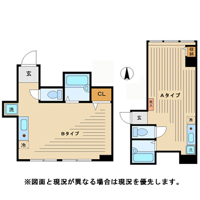 アクセス新中野（１Ｒ）【ペット可・Ｗｉ-Ｆｉ無制限・外国人可】＜寝具・キッチン用品代込＞の間取り図