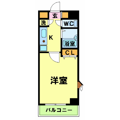 グッドステイ表参道・六本木通り■【ベーシック・セミダブル】の間取り図