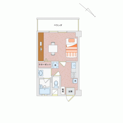 丸永ビル　【　Wi-Fi無料　B・T別　オートロック　モノレール牧志駅徒歩5分　洗浄機能付き便座　】の間取り図