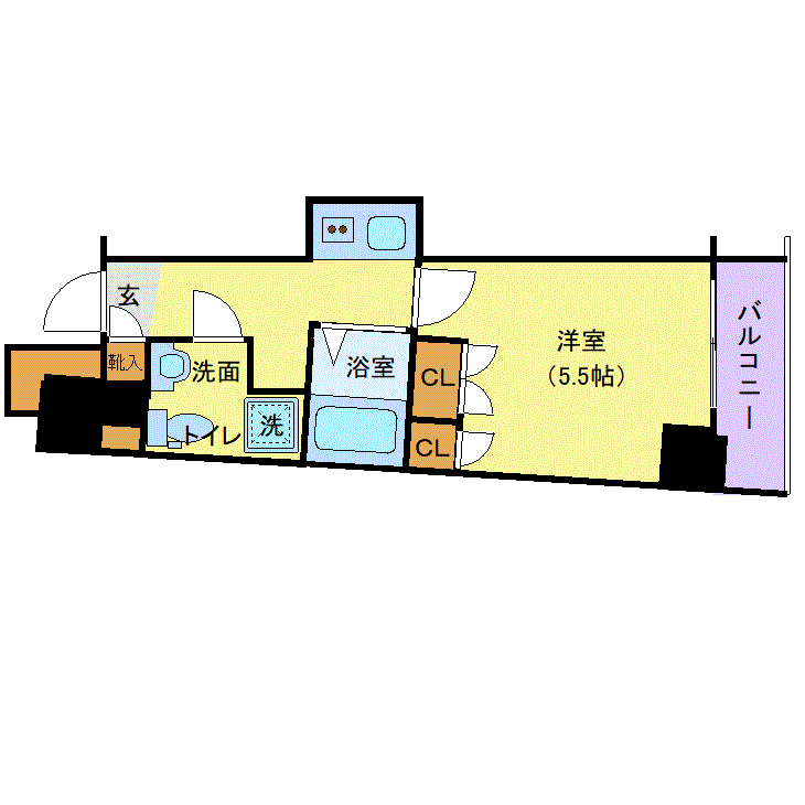 グッドステイ三田・慶應義塾女子高前▲【ベーシック】の間取り図