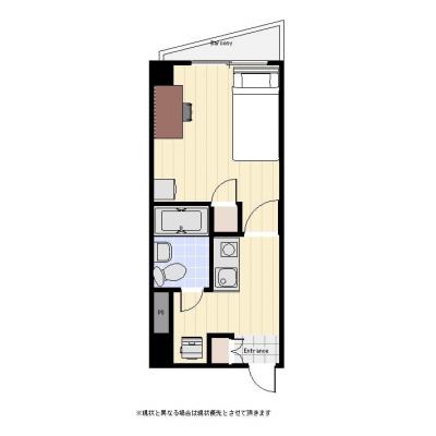 ユニオンマンスリー川崎４　301　1K・シングル☆川崎駅徒歩7分コンビニ・多数の飲食店近く♪の間取り図