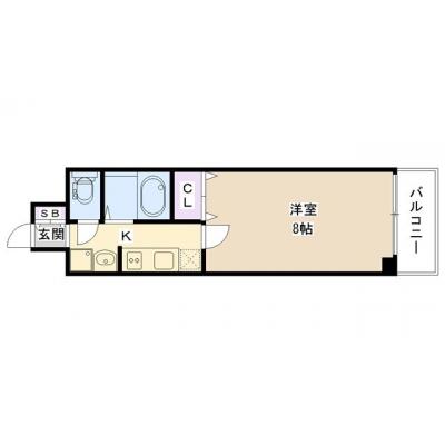 EC新大阪6【広め】【ペット可】【ドラム式洗濯機・３２型液晶ＴＶ・ブルーレイ標準装備！】の間取り図