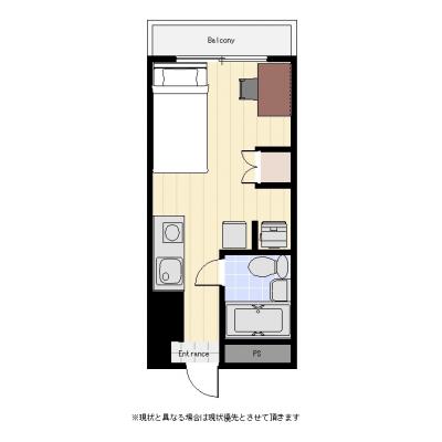 ユニオンマンスリー新丸子駅前１　303　1K・シングル☆東急東横線の新丸子駅から【徒歩1分！】／室内洗濯機／コンビニ至近の間取り図