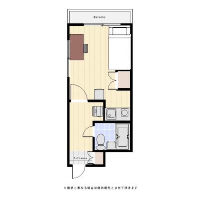 ユニオンマンスリー赤羽７　201　1R・シングル☆JR埼京線赤羽駅徒歩5分！駅前にイトーヨーカドー有の間取り図