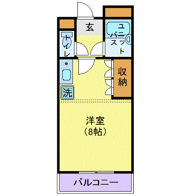 マンスリーリブマックス学園東通り前・つくば■【24㎡・セパレート】≪スタンダードシリーズ≫の間取り図