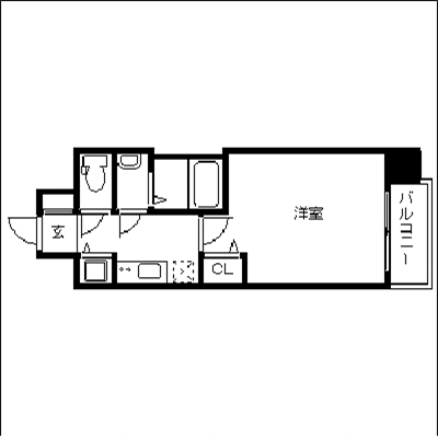 グッドステイ淀屋橋北アルファ★【ハイクラス・２０１５年築・NET対応・洗浄機能付便座・浴室乾燥機】の間取り図