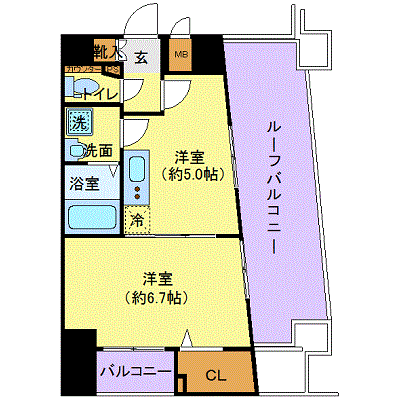 グッドステイ亀有アリオモールフロント□☆『1DK・28平米・追い焚き機能・独立洗面・浴室乾燥付』【ハイクラス】の間取り図