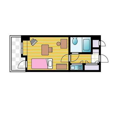 【室内洗濯機】　朝日プラザ博多5　【キャンペーンあり】の間取り図