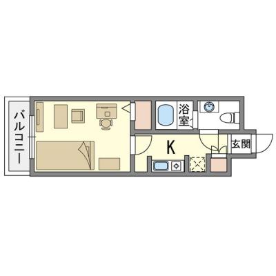 ◇◇ネット無料・独立洗面台◇◇　フォレストイン福岡　◇◇スーパー1分・コンビニ2分◇◇の間取り図