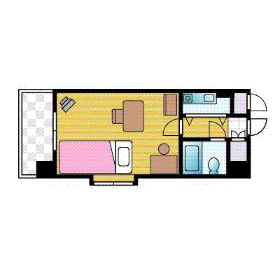 【最大28室可能】朝日プラザ博多3【室内洗濯機付】の間取り図