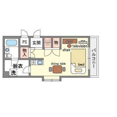 アイロード天神　C３　【💻NET無料】　　　🚭禁煙　　【法人契約】の間取り図