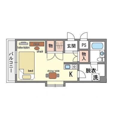 アイロード天神　A１１　【💻NET無料】　　　🚭禁煙　　【法人契約】の間取り図