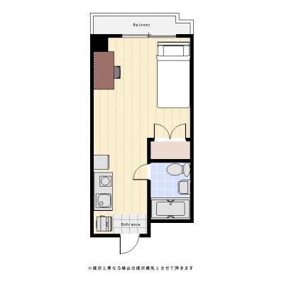 ユニオンマンスリー川崎８　906　1R・シングル☆川崎駅徒歩9分／大型スーパー・コンビニ至近／多摩川沿いでランニング♪の間取り図