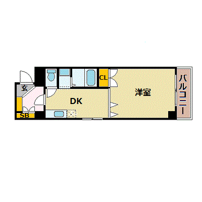グッドステイ名古屋ステーションフロント■【ベーシック・駅5分・南向き・NET対応】の間取り図