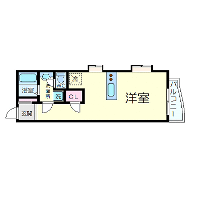 グッドステイ堺筋本町クラウンハイム■【ベーシック・NET対応・洗浄機能付便座】の間取り図