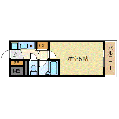 グッドステイ梅田8▲【ベーシック・NET対応・洗浄機能付便座】の間取り図